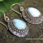 Balinese Curly Design Larimar Earrings ER-854-KT