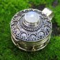 Rainbow Moonstone and Silver Locket Pendant LP-258