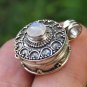 Rainbow Moonstone and Silver Locket Pendant LP-258