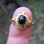 Black Onyx and 18k Gold Poison locket Ring GPR-154
