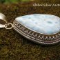 Teardrop Larimar Gemstone and Silver Pendant SP-860