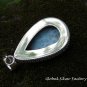 Teardrop Larimar Gemstone and Silver Pendant SP-860