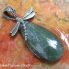 Silver and Aventurine Dragonfly Pendant SP-798-KA