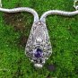 Sterling Silver and Amethyst Snake Head Necklace NS-138
