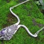 Sterling Silver and Amethyst Snake Head Necklace NS-138