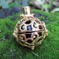18k Gold and Blue Topaz Harmony Ball Pendant GBP-112