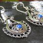 Silver Indian Style Earrings Bali Lapis lazuli Earrings ER-923-DG