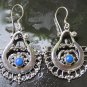 Silver Indian Style Earrings Bali Lapis lazuli Earrings ER-923-DG
