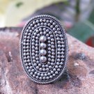 925 Silver Bali Beaded Ring, Rope Design, Adjustable Size SR-260-DG