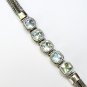 Silver //Genuine Blue Topaz //Tennis Bracelet//Dragon Bone Bracelet SBB-532-DG