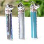 2.2 Inch 925 Silver Paua Shell, Mop Shell, Blue Shell  Cremation, Perfume, Urn Pendant PP-537-DG
