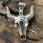 Silver Buffalo Skull Head Pendant//Bull Head//Animal Head Pendant//Men's Jewelry SSP-171-KA