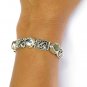 Sterling Silver Five Blue Topaz Bali Designer Bracelet SBB-528-KT