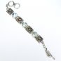 Sterling Silver Five Blue Topaz Bali Designer Bracelet SBB-528-KT