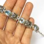 Sterling Silver Five Blue Topaz Bali Designer Bracelet SBB-528-KT