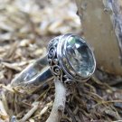 Silver Ring//Green Amethyst//Handmade Ring//Bali Ring//Genuine Amethyst RI-749-KT