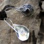 925 Silver Pearshape Garnet Cabochon Bali Earrings ER-928-NY