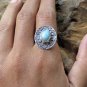 Silver Ring//Larimar//Bali Ring//Carribean Gemstone//Gemstone Ring RI-743-KT
