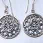 Unique Silver Round  Helm , Steering Wheel Ship Design Earrings SE-315-NY