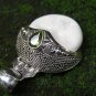 Name: 925 Silver Pendant//Moon Face// Ox Bone Pendant//Peridot Stone//Goddess Pendant GDP-1413-PS