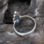 Size 7 925 Silver Larimar Bali Ring, Boho Ring, Rope Design RI-746-NY