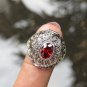 Sterling Silver Garnet Poison Ring LR-779-KA