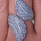 Stunning 925 Silver Bali Ring//Leaf Design//Overlap Ring//Adjustable Size SR-257-IKP