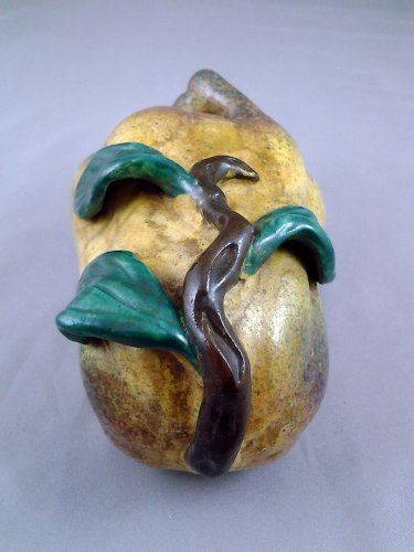 Buddha's Hand Fruit Enameled Ceramic Altar Temple Art Pottery Circa early 1900's