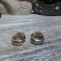 925 Sterling Silver Hinge Snap Hoop Earrings with Cubic Zirconia Stones