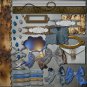 Steampunk Blue Digital Scrapbook Kit