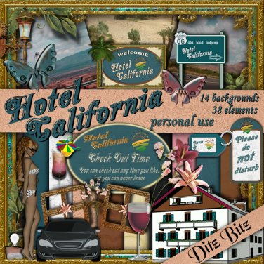 Hotel California Digital Scrapbook Kit