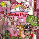 Garden Fairy Pink Digital Scrapbook Kit