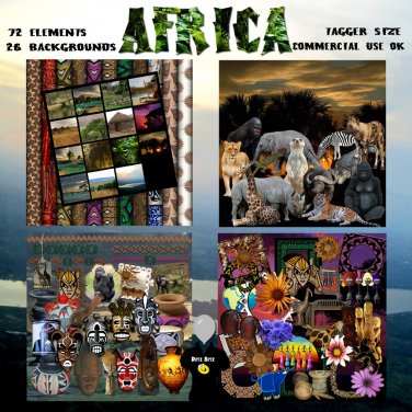 Africa Digital Scrapbook Kit