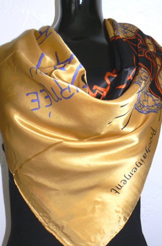 FREE & FAST SHIP    100%   Heavy   Silk  Charmeuse ,  Scarf  / Wrap -  32" x 32"