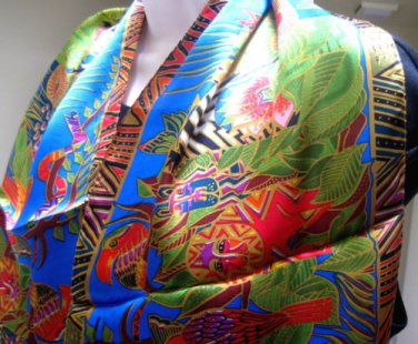 FREE & FAST SHIPPING -  Handmade 100%  Silk  Scarf , Oblong  , 14 x 55'