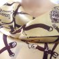 100% Satin Silk Scarf Bandana Headband Belt , 21 "x 21" ( 50x50 cm)