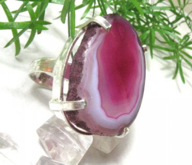 FREE & FAST SHIPPING  -   Sterling  Silver  Drusy  Ring,  Size  7