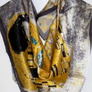 FAST SHIPPING -   Large  32" x 32"   100 %  Silk Scarf ,  Famous  Painting Repro