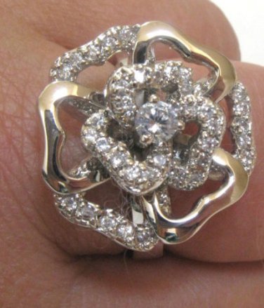 GIFT MOM SISTER GIRLFRIEND  Sterling Silver  Cubic  Zirconia  -  Ring  Size 8.5