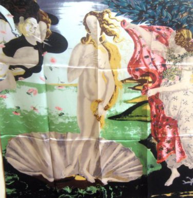NWT  -  100  %  Silk  Scarf  /Shawl  - Botticelli Birth of Venus
