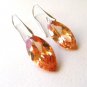 FAST SHIP - Marquise Cut Morganite Gem Dangle STERLING SILVER EARINGS