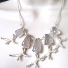 RUTILATED  QUARTZ  STERLING  SILVER  NECKLACE,   20"