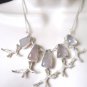 RUTILATED  QUARTZ  STERLING  SILVER  NECKLACE,   20"
