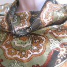 FAST ShIPPING  -  100%  Silk  Scarf   Gold  Thread ,  32" x 32"