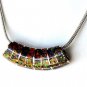 HUGE  Orange Fire Opal  Silver  Gemstone  Pendant  Necklace,    16"