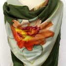 100%  Satin  High  Quality  Silk Scarf,   Handmade,  42" x 42"