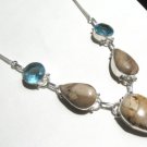 Picasso  Jasper Sterling Silver Necklace,  18" -20"