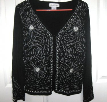 Brand New High  Quality Women's Black  Cardigan  Sweater,  Size M