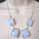 Blue Opal Sterling Silver Necklace,  Length  18"