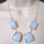 Blue Opal Sterling Silver Necklace,  Length  18"